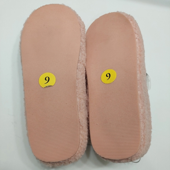NWT Juicy Couture Slipper Slide Faux Fur Sherpa Sandal Blush Pink 9 Griffin - Picture 6 of 8